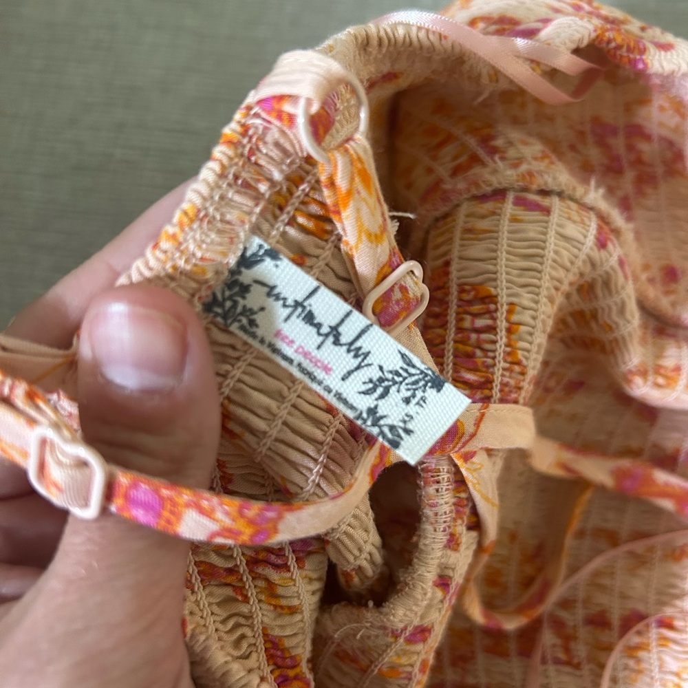 Free People Peach and Pink dress